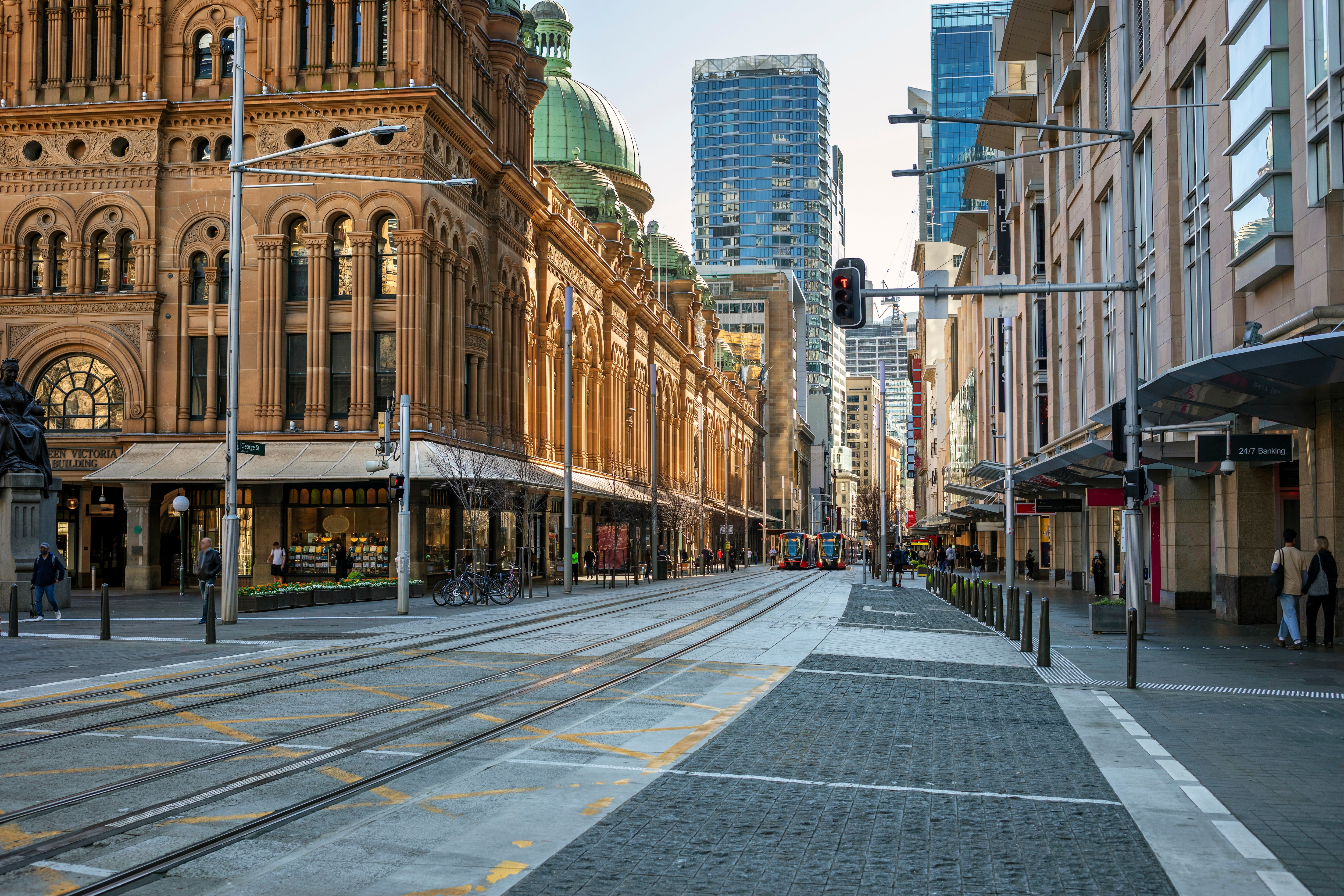 Rues vides du CBD de Sydney pendant les mois de verrouillage.