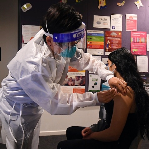 A pop-up COVID-19 vaccination clinic in Broadmeadows, Melbourne on 15 September 2021.
