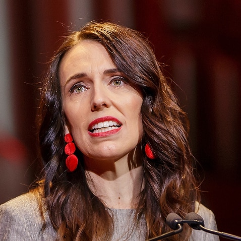 New Zealand Prime Minister Jacinda Ardern speaks during the Labour Party campaign launch in Auckland, New Zealand, Saturday, August 8, 2020. New Zealand's parliament has adjourned ahead of the September 19 election. (AAP Image/David Rowland) NO ARCHIVING