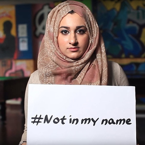 A still from the Active Change Foundation's #NotInMyName campaign.