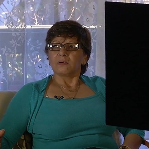 Adriana Rivas during the 2013 interview with journalist Florencia Melgar.