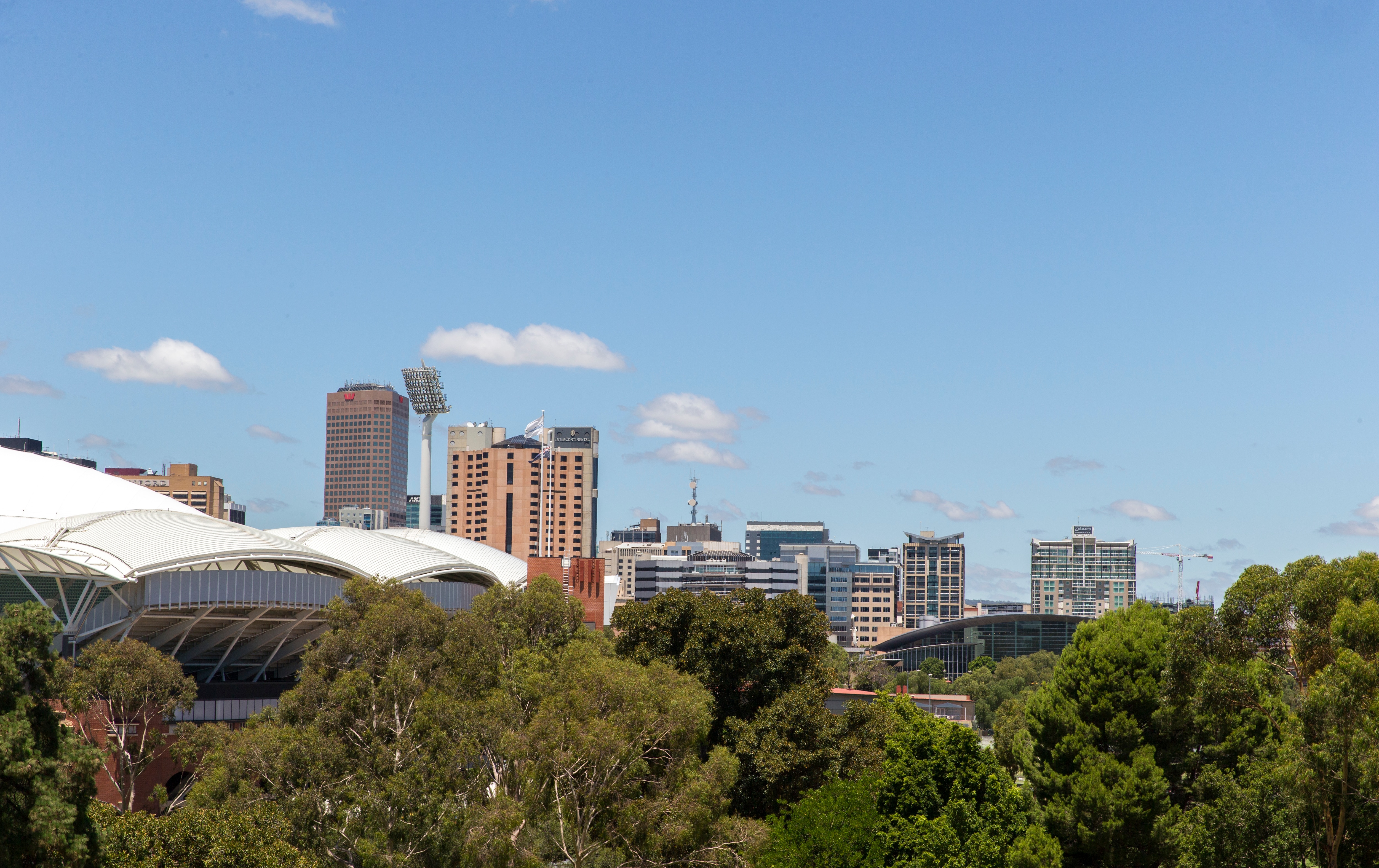 A view of Adelaide's central business district.