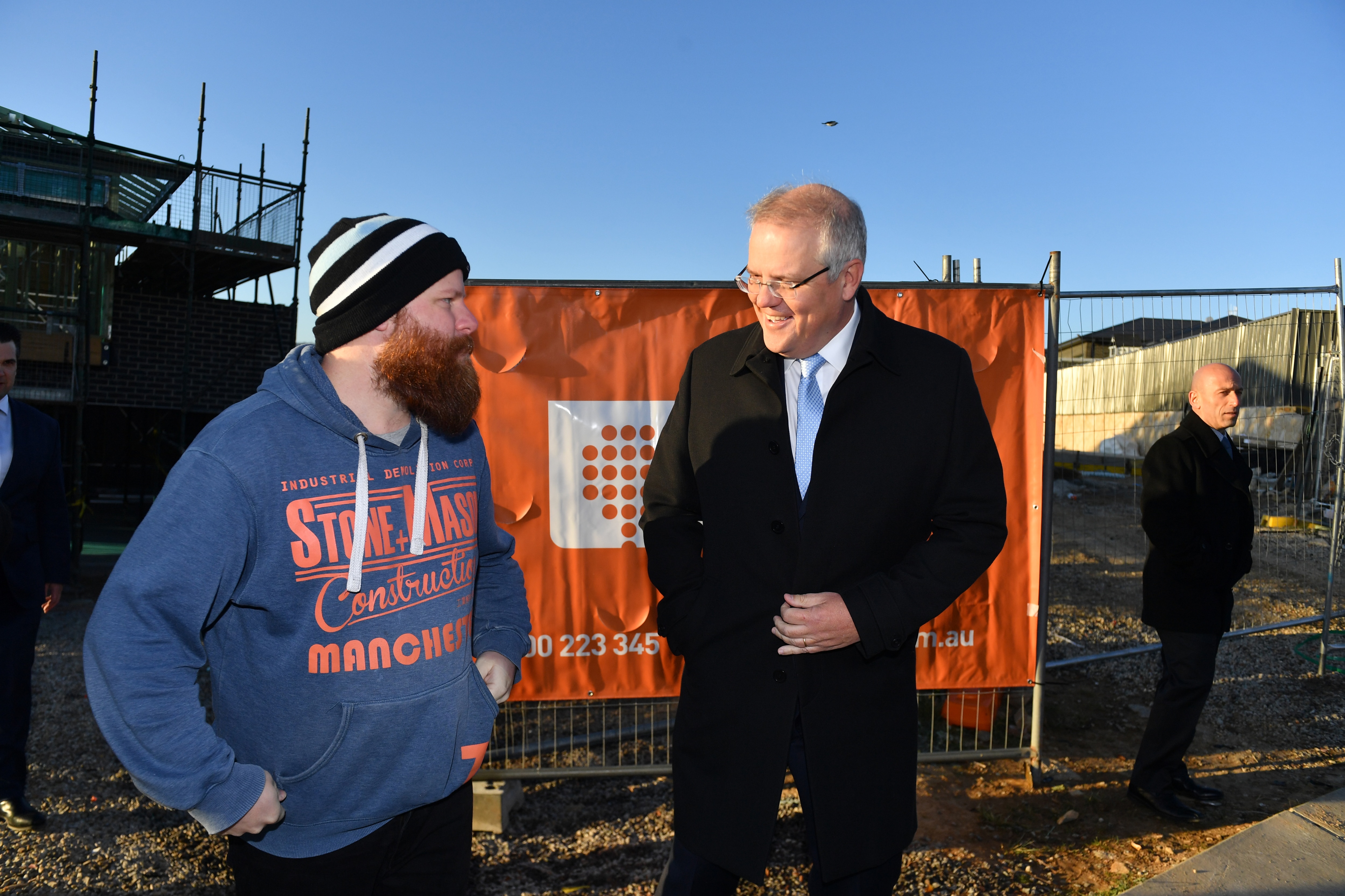 Prime Minister Scott Morrison announces the new HomeBuilder stimulus package in the NSW town of Googong.