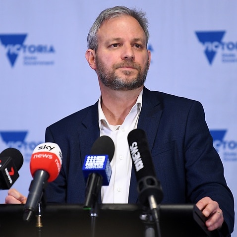Victorian Chief Health Officer Brett Sutton addresses the media during a press conference in Melbourne, Saturday, July 17, 2021