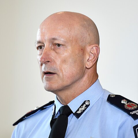 Queensland Police Deputy Commissioner Steve Gollschewski addresses the media earlier this year. 