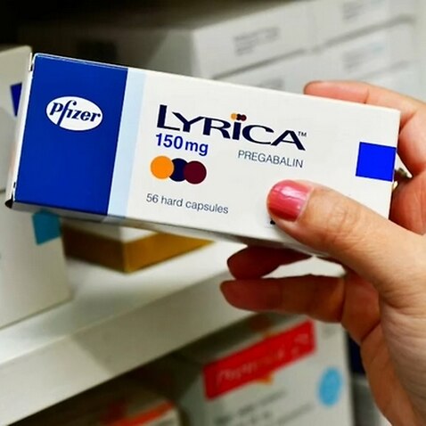 Image of a box of Pregabalin medication (Image source: SBS)