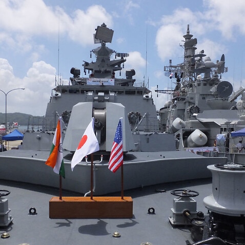Naval ships from India, US and Japan participate in the Malabar exercise, 2016