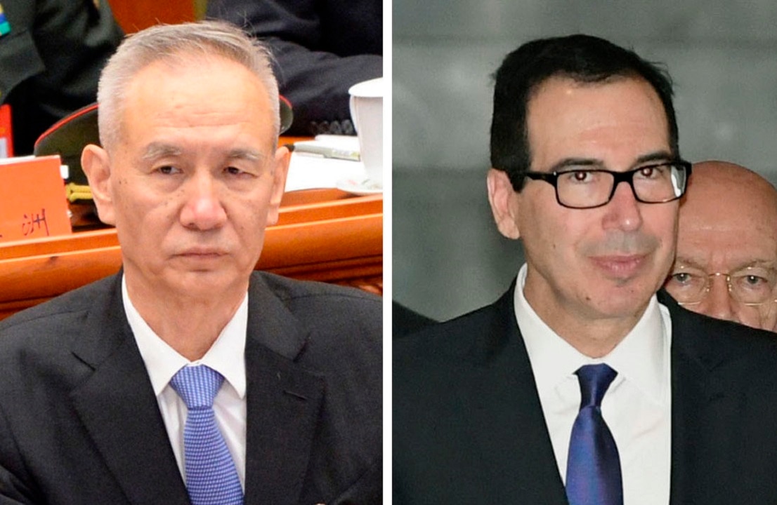 The trade negotiations were led by Chinese Vice Premier Liu He, left, and US Treasury Secretary Steven Mnuchin. 