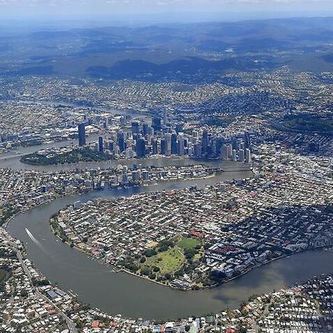 Brisbane river and the city of Brisbane