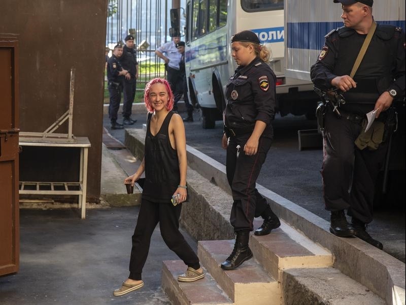 Pussy Riot Members Freed Over World Cup Protest Sbs News 