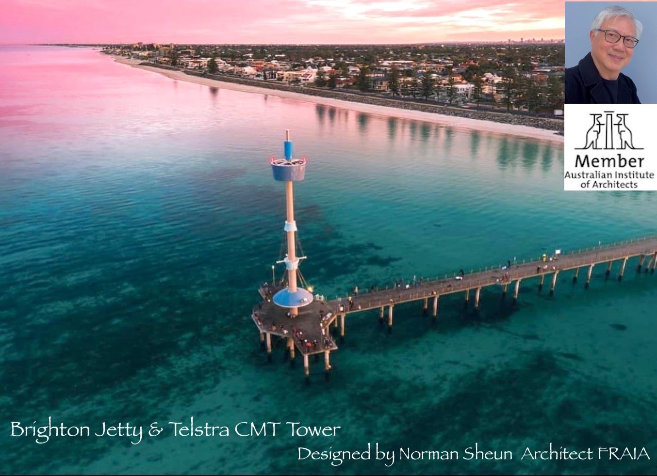 Brighton Jetty & Telstra CMT Tower was one of Norman Sheun's earlier Governemnt progjects.