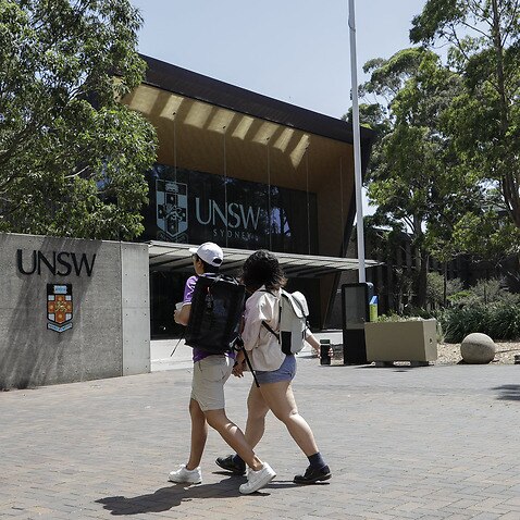 Students at a Sydney university campus 