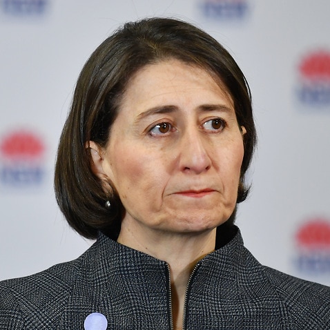 NSW Premier Gladys Berejiklian speaks to the media during a press conference in Sydney, Monday, May 25, 2020. (AAP Image/Dean Lewins) NO ARCHIVING