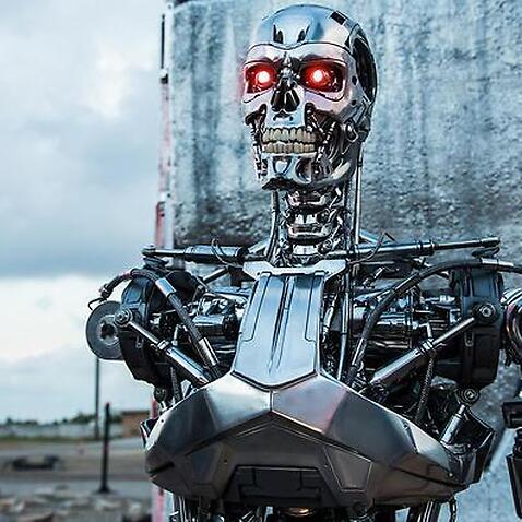 A robot from the 'Terminator Genisys' film