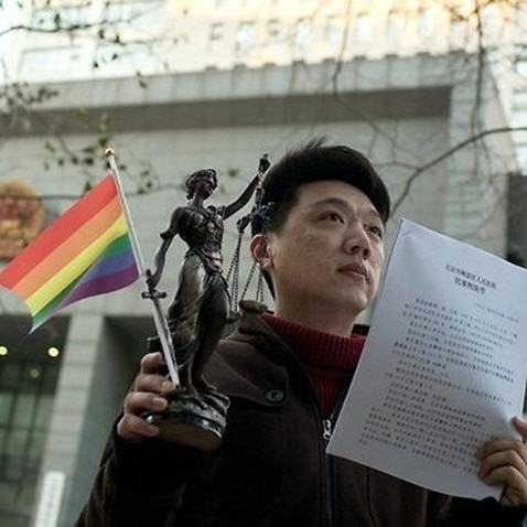 Chinese LGBT right activist Peng Yanhui