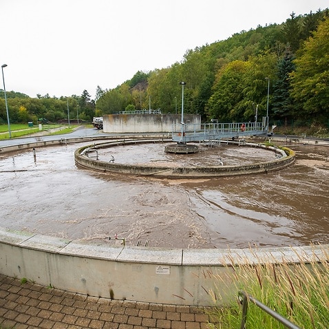 A sewage treatment plant 