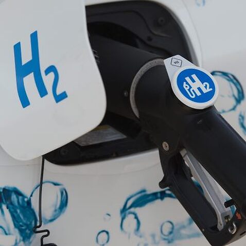 A nozzle from a hydrogen filling station 