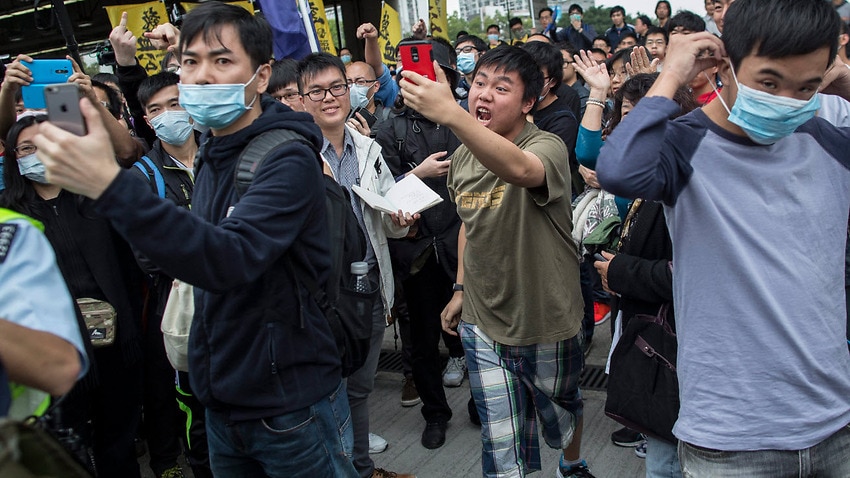 Dozens arrested in Hong Kong protest | SBS News