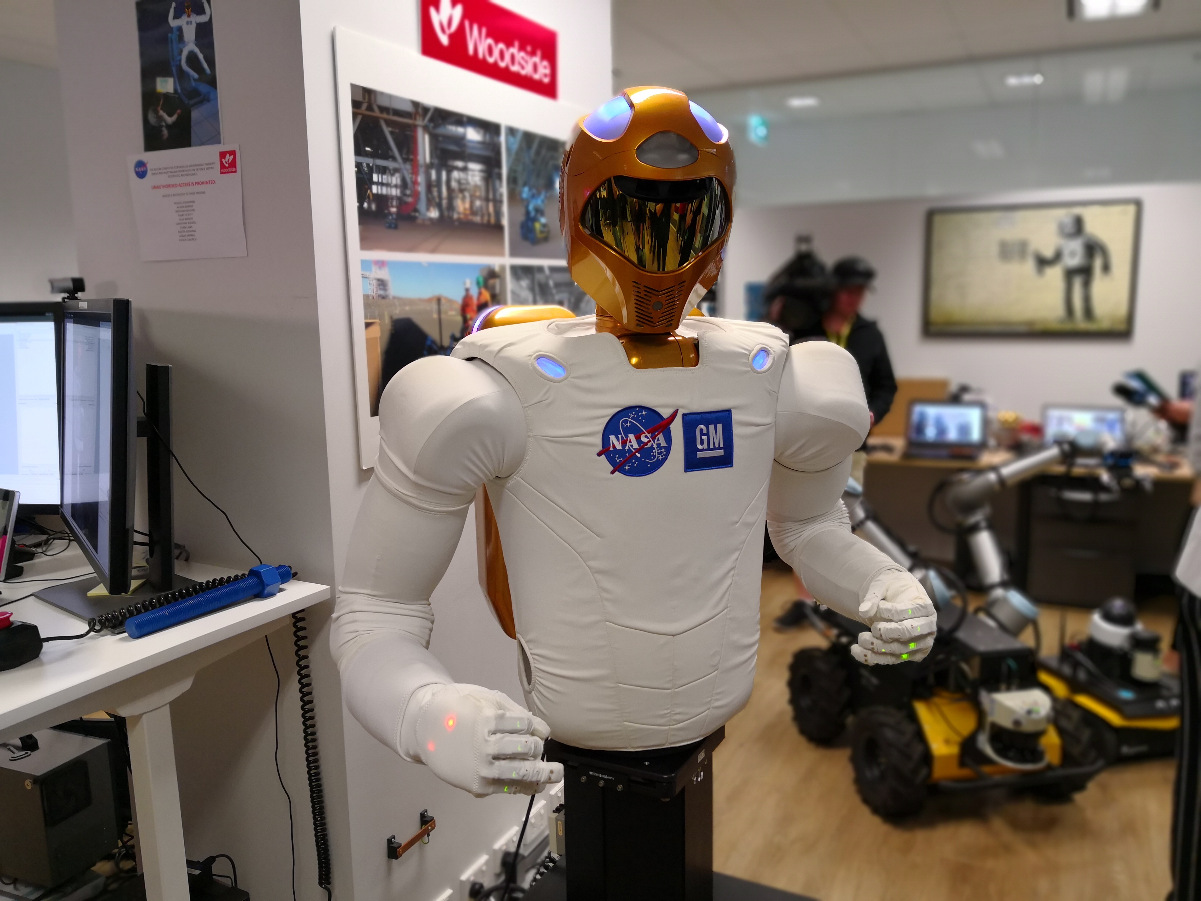 Woodside began training a NASA-developed robot in 2017