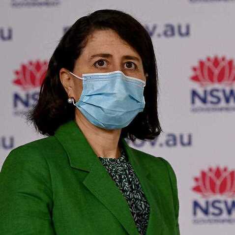 NSW Premier Gladys Berejiklian arrives to a COVID-19 press conference in Sydney. 