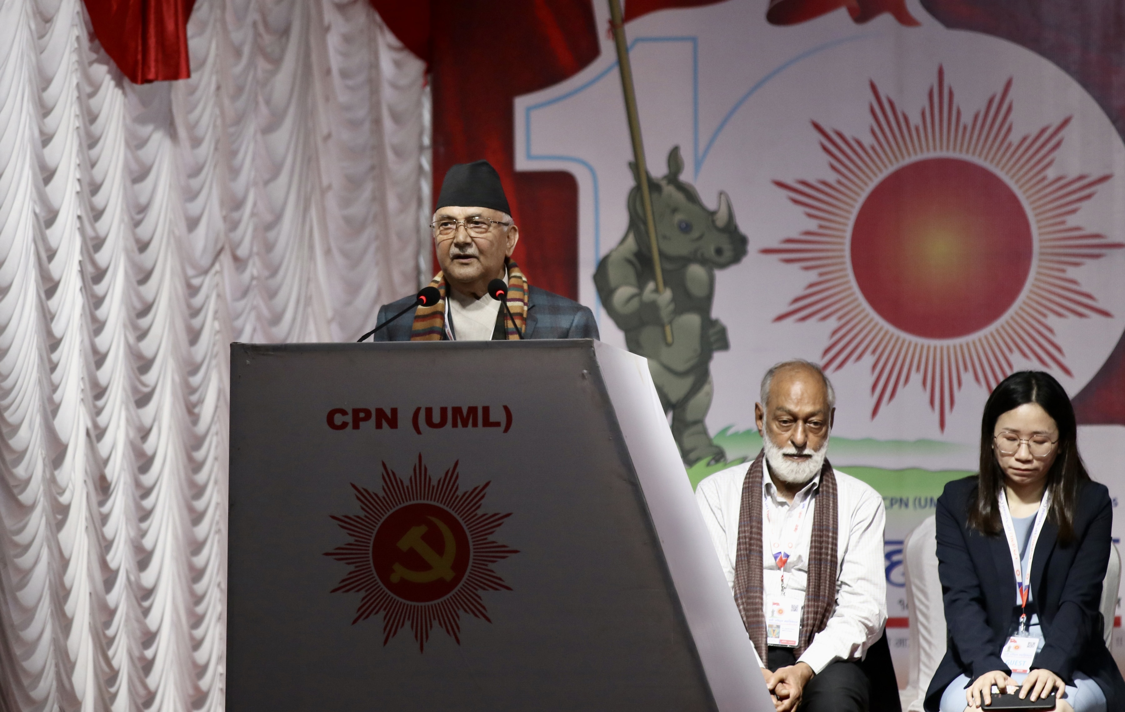 KP Sharma Oli in CPN-UML general convention