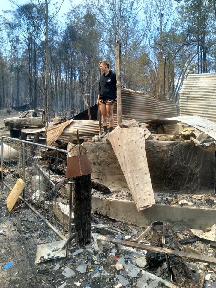 Fiona Lee lost her home near Bobin on the the Mid North Coast in NSW during the 2019-2020 Black Summer bushfire season.