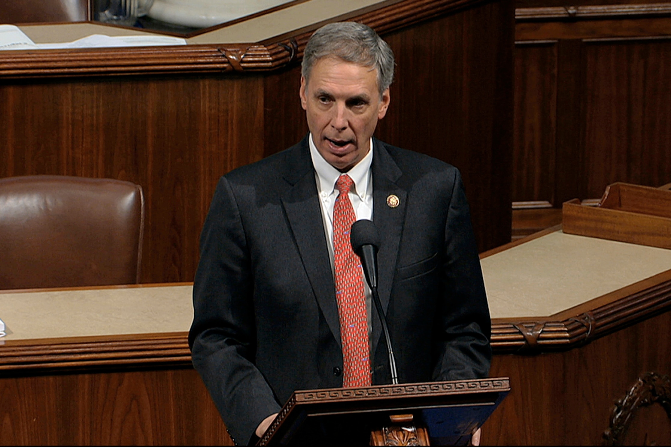 Tom Rice during debate on the first articles of impeachment against Donald Trump  in December 2019.