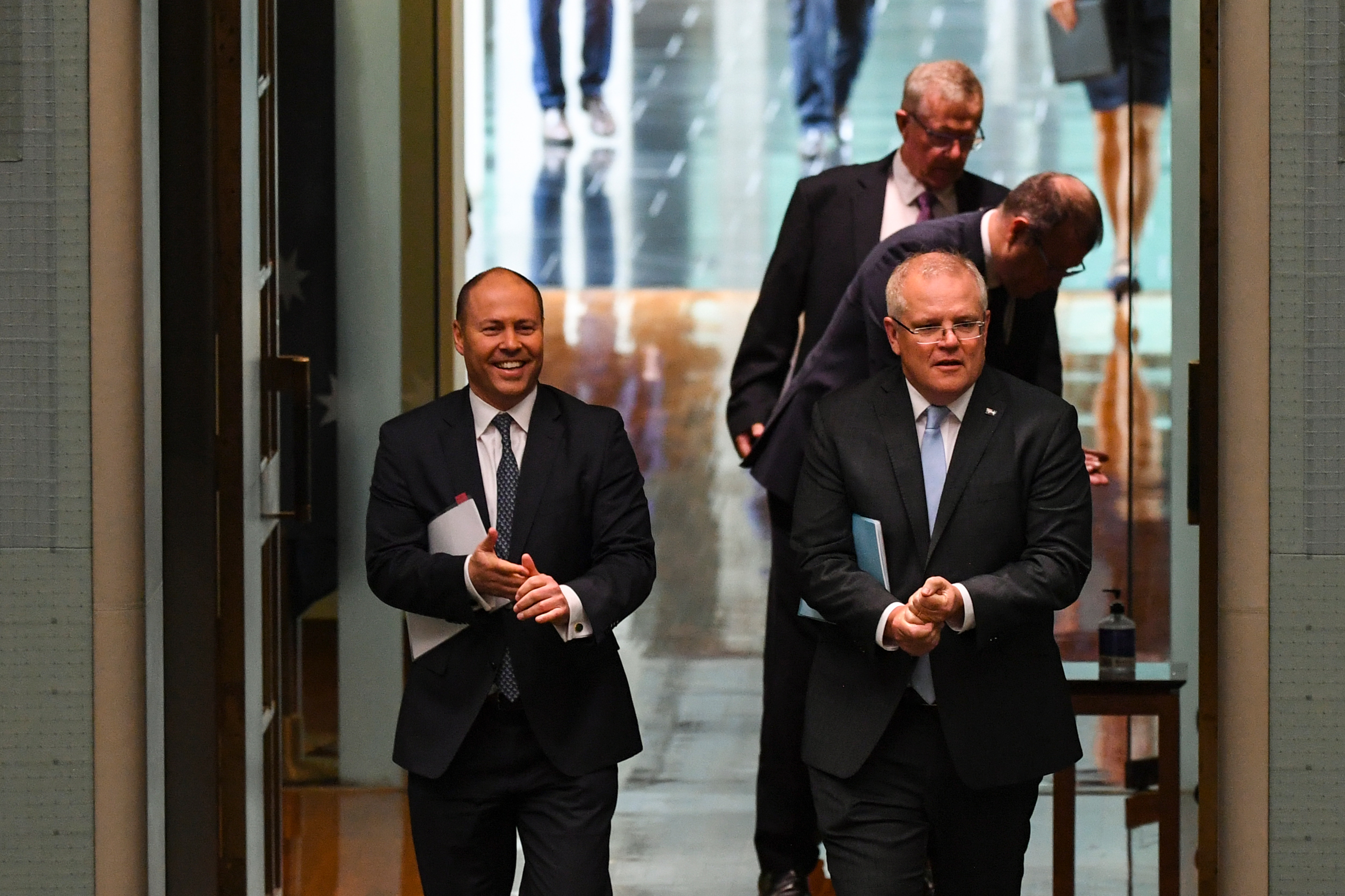  Prime Minister Scott Morrison and Australian Treasurer Josh Frydenberg.