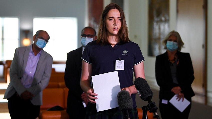 Image for read more article 'Olivia fears religious discrimination bill won’t protect trans students like her'