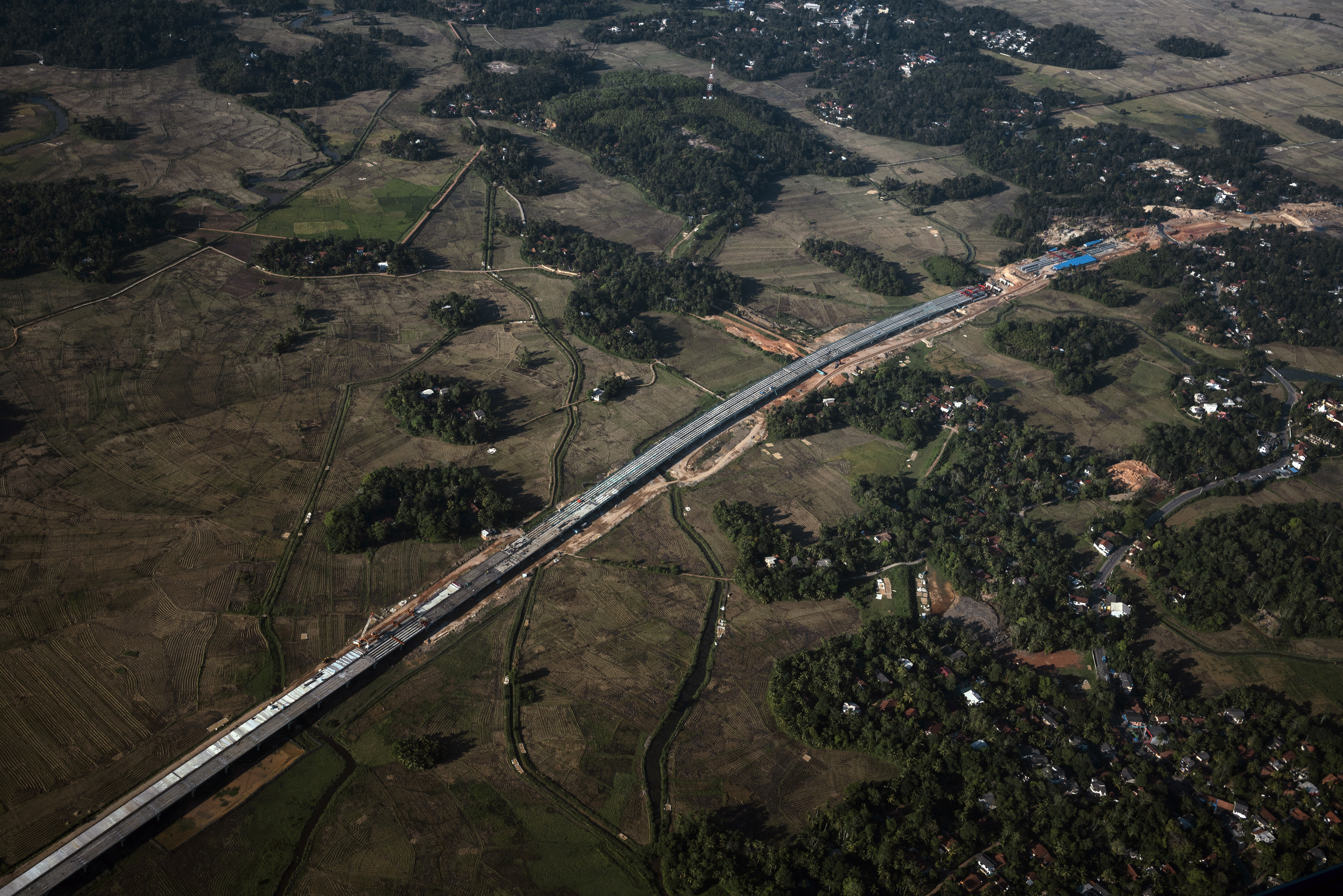 An expressway extension to Hambantota Port in Hambantota, Sri Lanka, March 15, 2018.