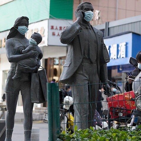Statues in Wuhan in central China's Hubei province 