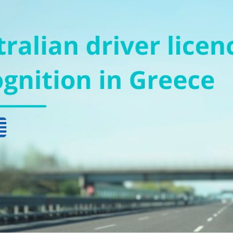 banner on australian driver licences recognised in Greece