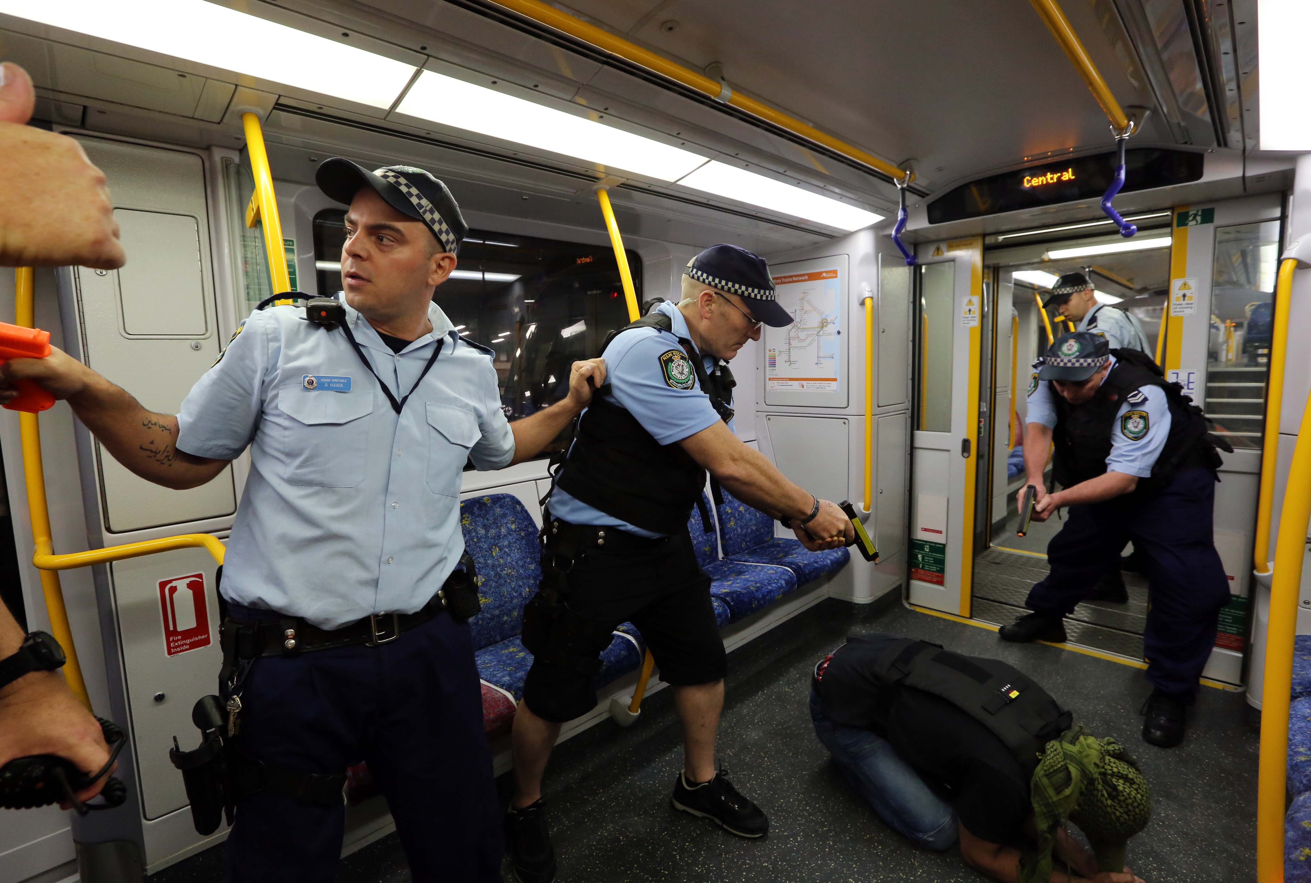 Police Conduct Dramatic Terror Training At Sydney Train Station Sbs News