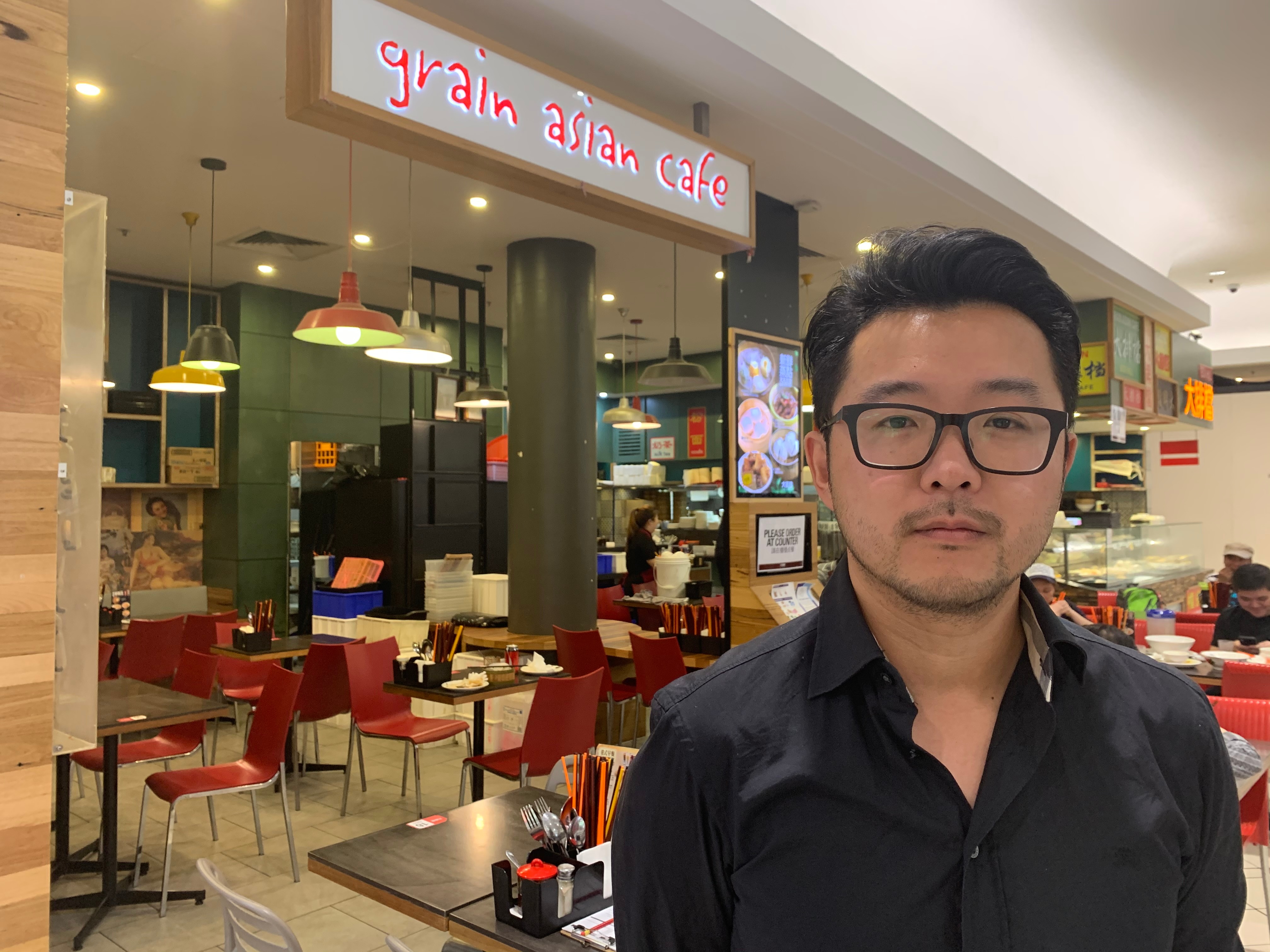 Box Hill restaurant owner Steven Zheng says his business has been down by more than 60 per cent over the past two weeks. 