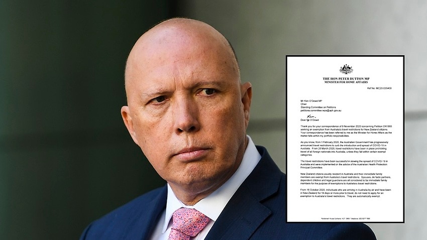 Image for read more article 'Peter Dutton appears to respond to wrong petition in another blow for families separated by travel ban'