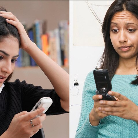 Representative image of young women receiving sexual propositions on social media 