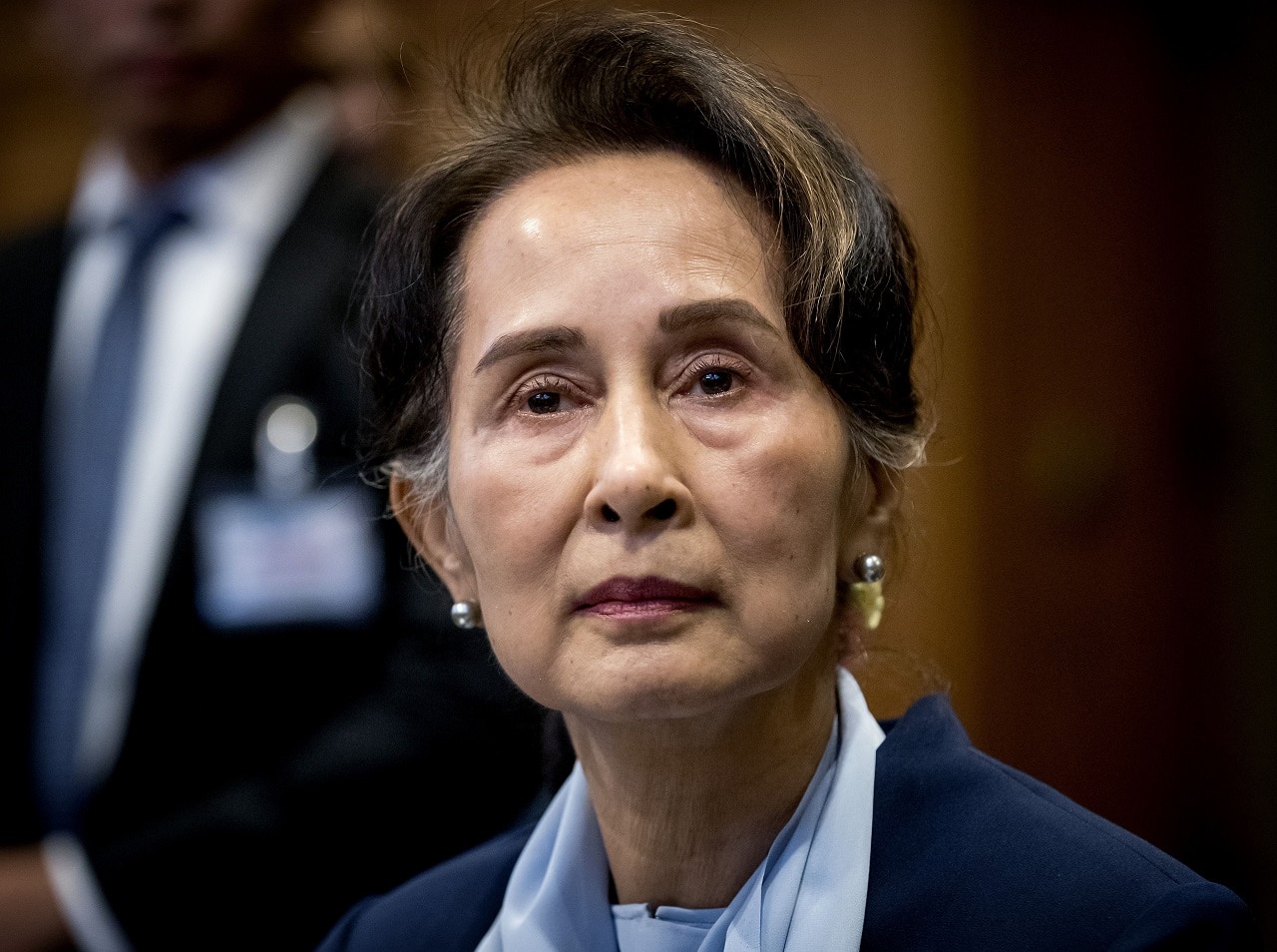 Aung San Suu Kyi vor dem Internationalen Gerichtshof der Vereinten Nationen im Dezember 2019.