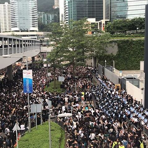 Hong Kong protest. June 12, 2019.