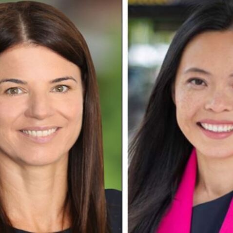 Labor’s candidate for Reid, Sally Sitou (left), and the sitting MP, Fiona Martin (right)
