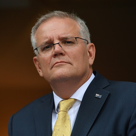 Prime Minister Scott Morrison at a press conference after a National Security Committee meeting at Parliament House in Canberra, Tuesday, March 1, 2022. (AAP Image/Mick Tsikas) NO ARCHIVING