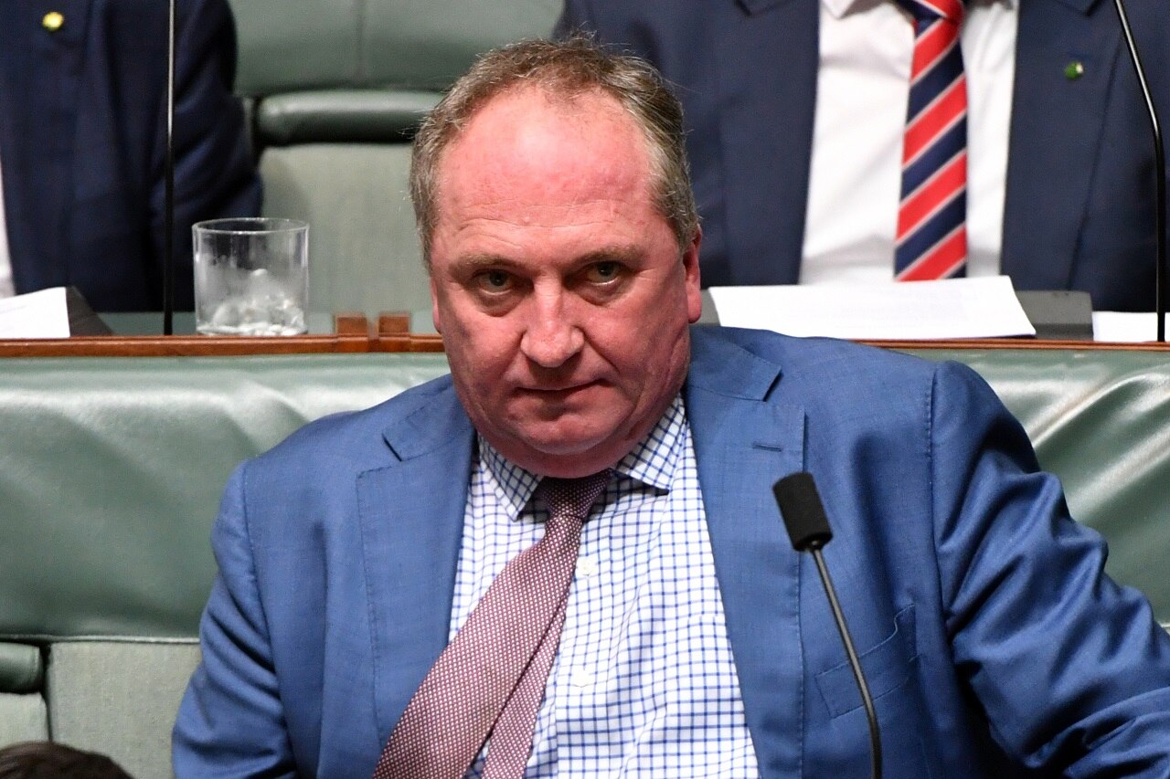 Nationals member for New England Barnaby Joyce during Question Time in the House of Representatives.