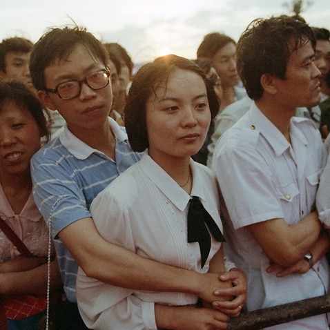 Couple in Tiananmen Square