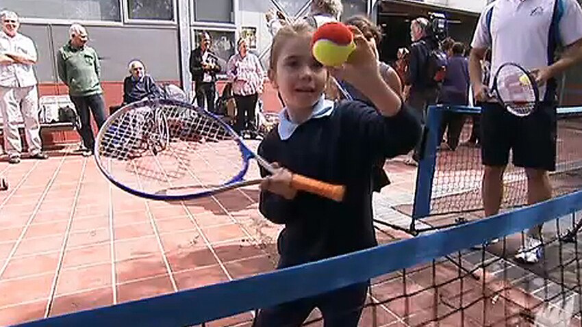 Cawley teaching Indigenous kids to play tennis SBS News