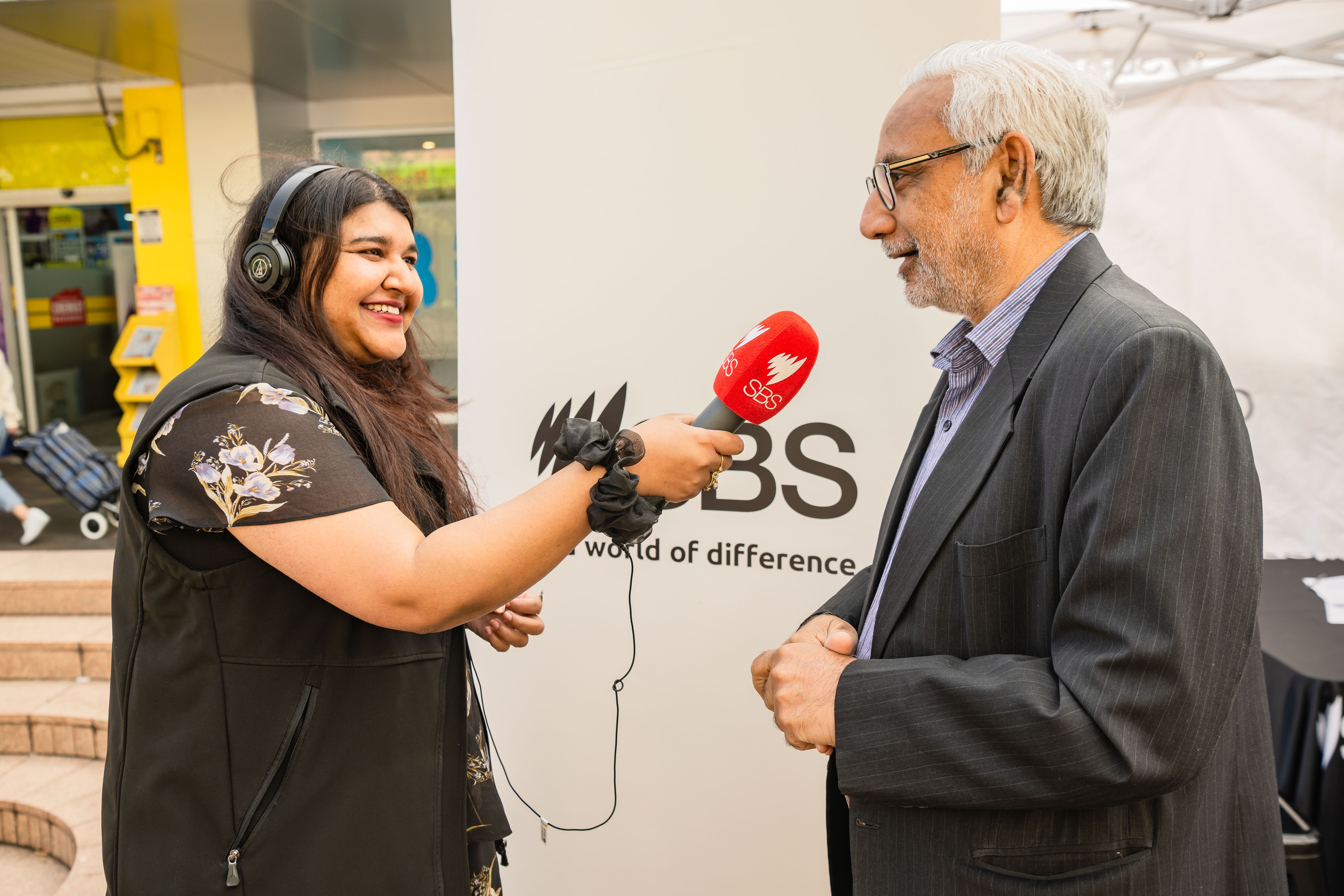 Abbas Raza Alvi at the SBS Eelction Exchange.