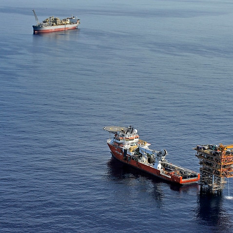 FIle image of the Montara oil field in the Timor Sea