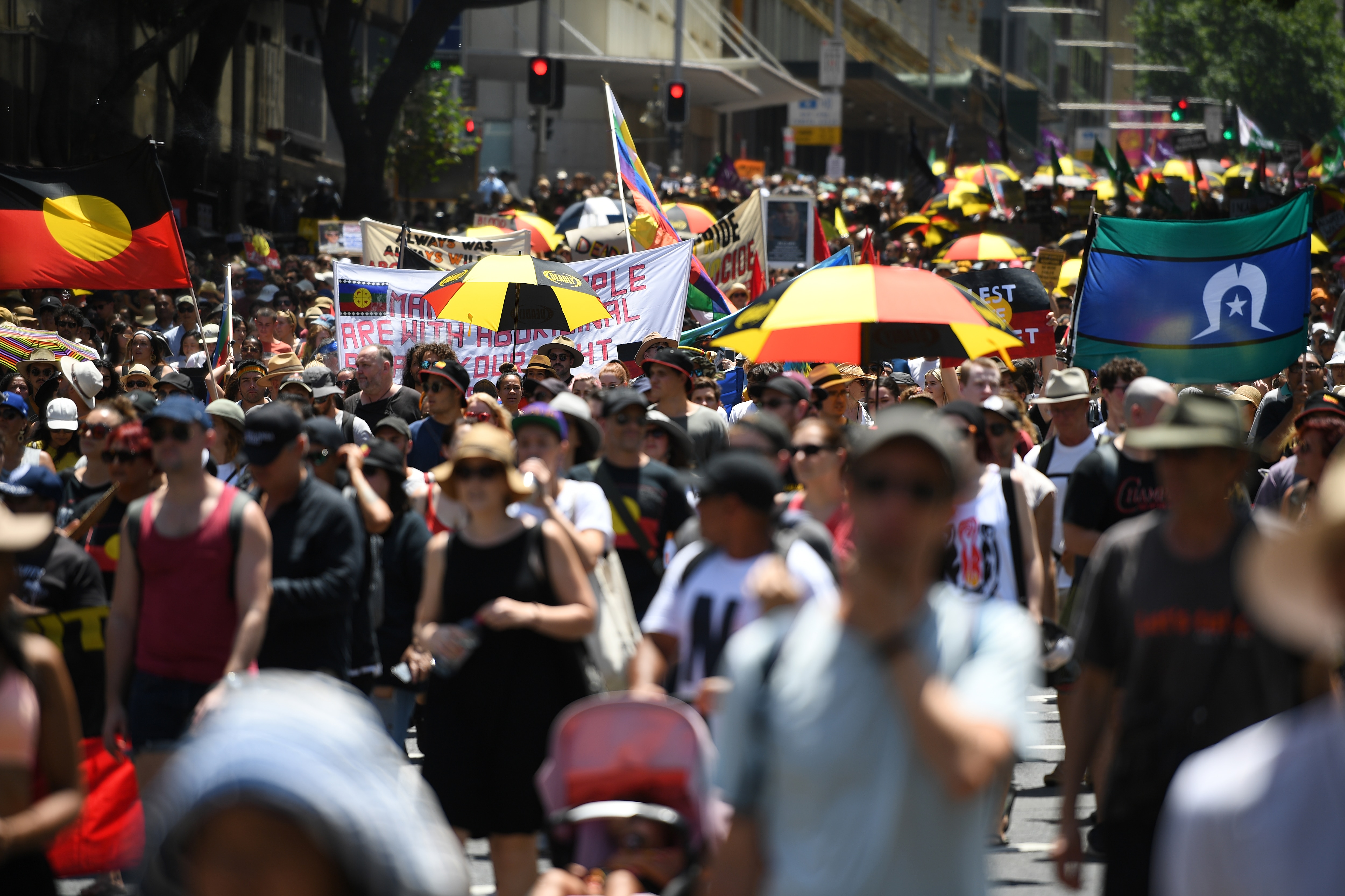 The Invasion Day rally in Sydney last year.