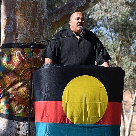 Martin Luther King III speaks in Alice Springs.