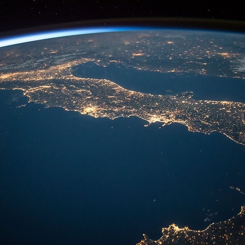 Italy from space.