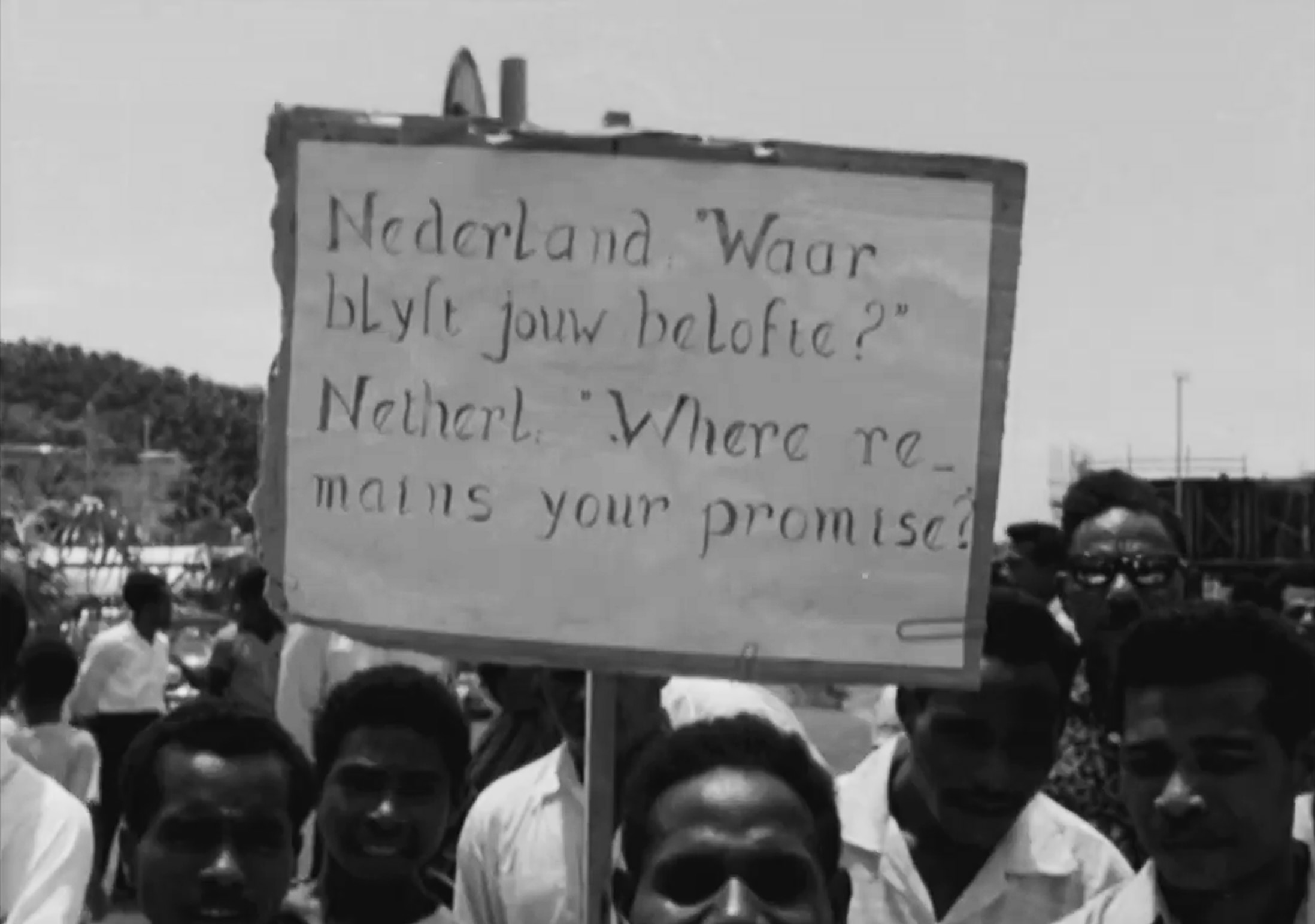 West Papuans protest over the New York Agreement in 1962.