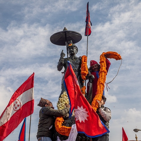 Thousands of people gathered to celebrate the birth anniversary of Nepal's first king Prithivi Narayan Shah amid government restrictions on large public gatherings due to the recent spike of the coronavirus's Omicron variant. Prithvi Narayan Shah had form